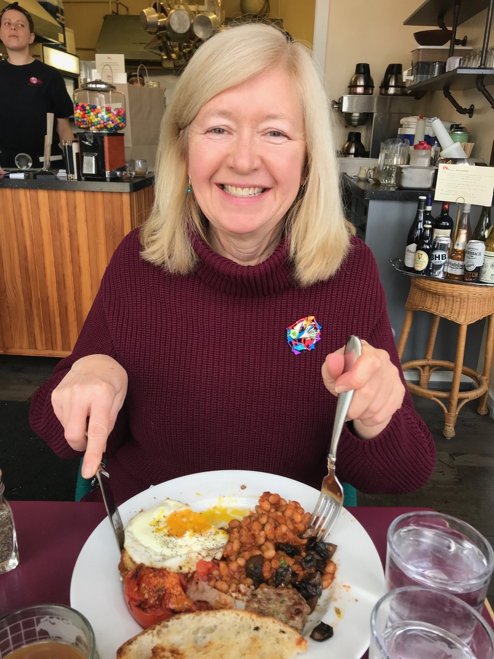 of course surgery on a Thursday could not keep Julie from an Irish Breakfast on St. Patrick’s day...