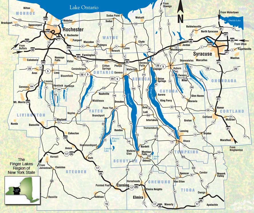 Finger Lakes map