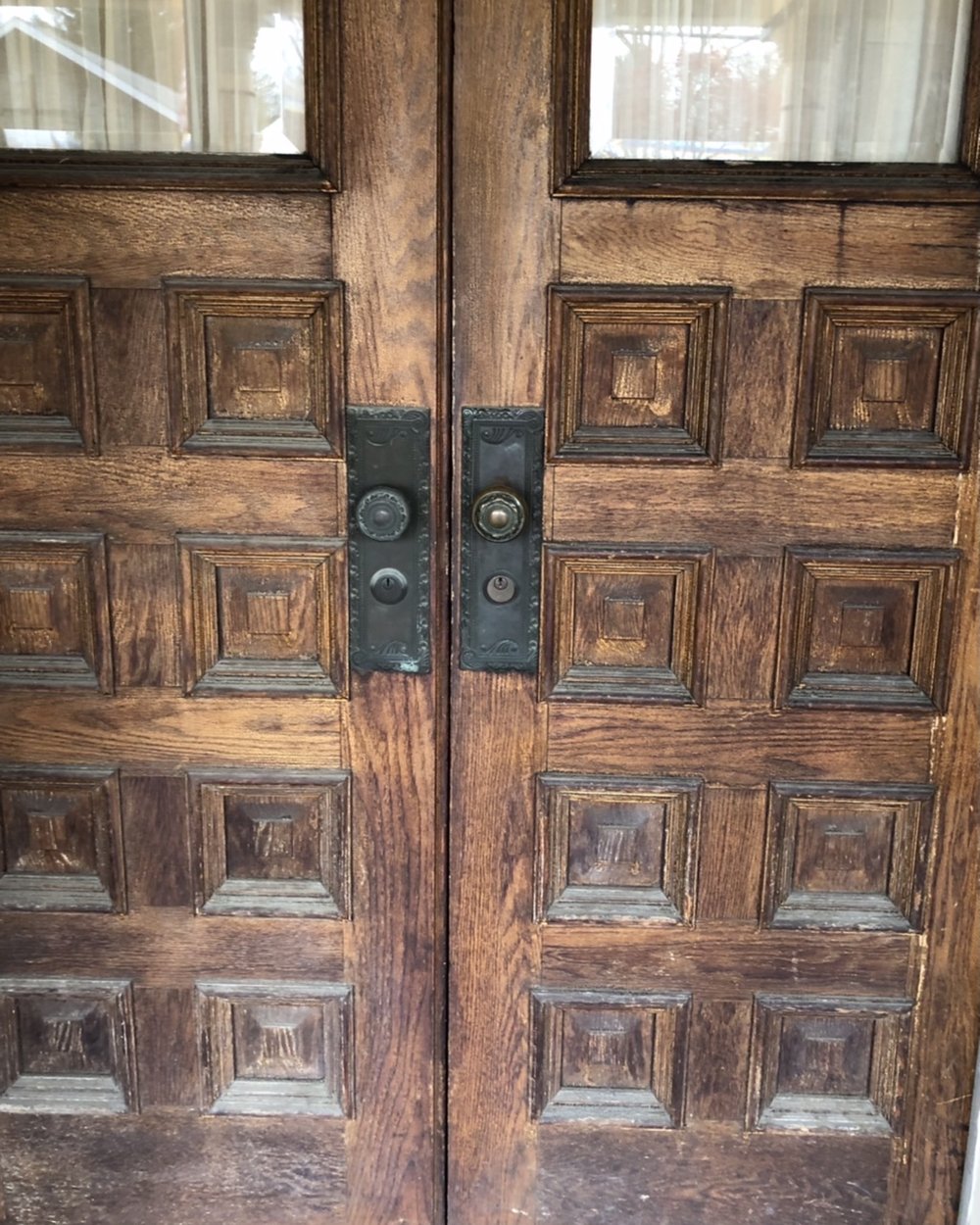 Front doors, while impressive, have been neglected for many, many years. On target for this sprin...