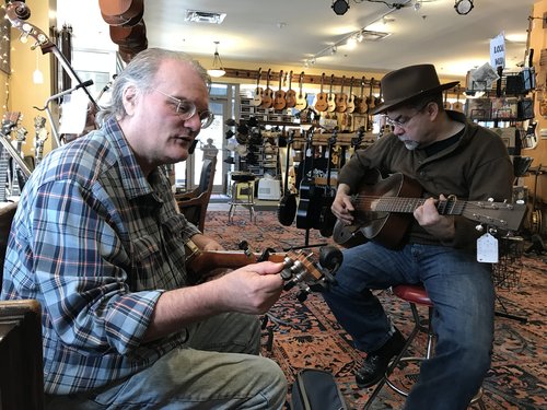  Friends Dan Palmer and Warren Tole serenade me in John’s corner. &nbsp;Check out the video of th...