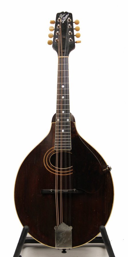 A&nbsp;fine old Gibson A-2 or “C”&nbsp;model in original Sheraton brown finish with a snakehead p...