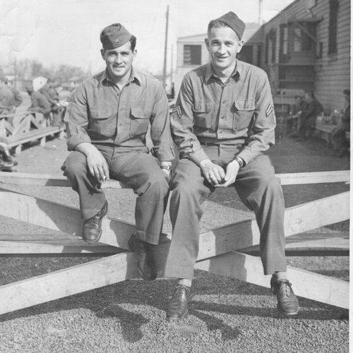 My Dad on the left....he served in WWII and he never spoke of it. He never reminisced or looked f...