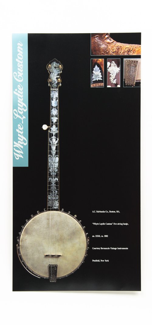 This is the poster we made of the banjo that we still sell today.