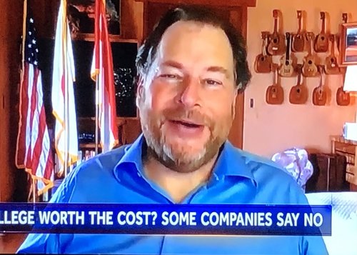 I saw this on the news Saturday night and had to snap the picture. Not only does this CEO of "Sal...