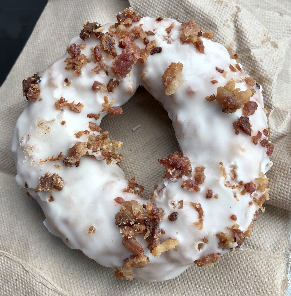 NO, I DID NOT EAT A MAPLE FLAVORED&nbsp;&nbsp;POTATO DONUT WITH BACON ON TOP. I would never think...