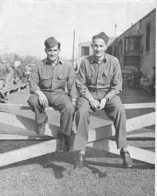 Sam Bernunzio on the left circa 1944