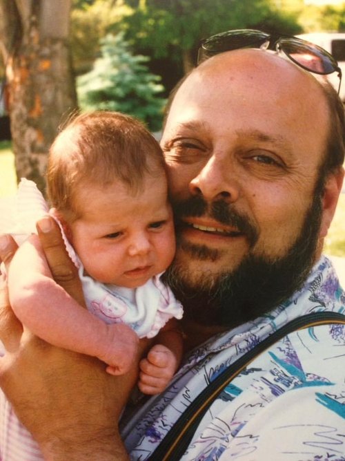 Baby Grace...and her "old man". I was often asked if I was her grandfather which was met with a g...