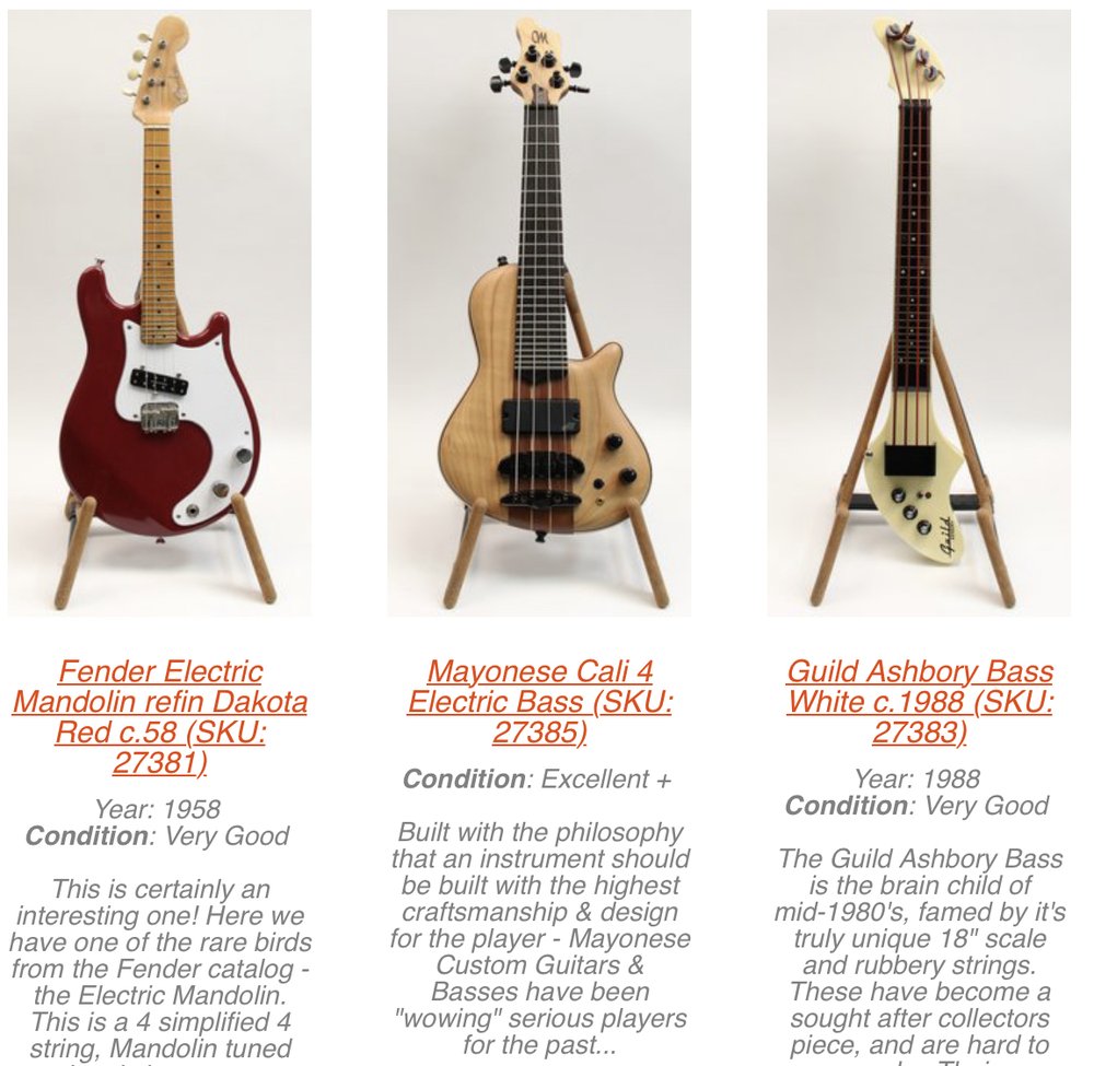 In this new era here’s a few different types of&nbsp;instruments bought by the "new guys’. The on...