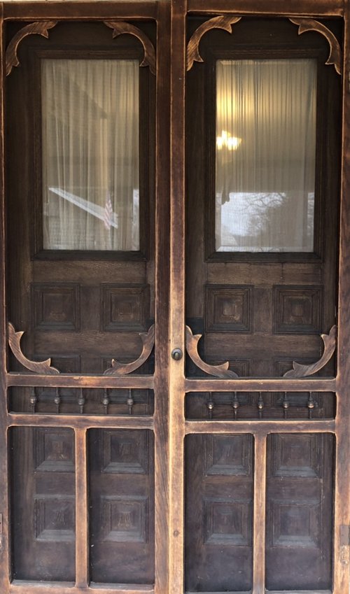 Screen doors! I think they have the original screen on them. Of course it needs to be replaced an...