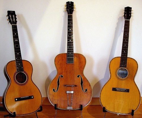 These guitars, from the same collection which&nbsp;included a rare "f" hole model. &nbsp;Larson b...