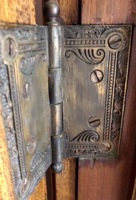 Door hinges... these beautifully detailed hinges are on the inside of the main doors. Of course I...
