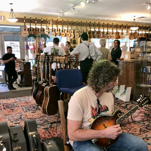 The store was packed on Saturday with two jams and several touring bands stopping by.