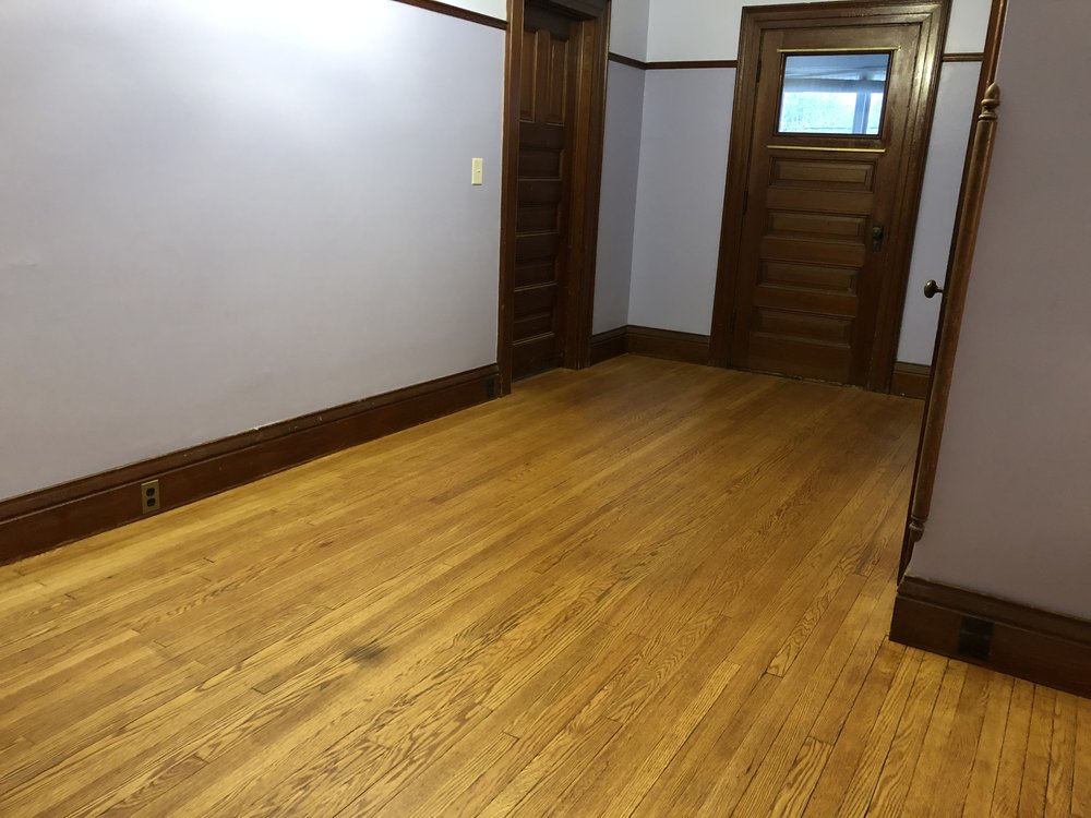 The floors are refinished in the upper hallway (the doors leads to an upper porch. We are awaitin...