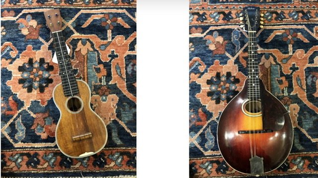 Two of my current favorites are this Martin style 3K uke from the 1920s and this Gibson Mandolin ...