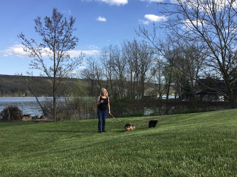 A glass of wine, a couple of dogs and Keuka Lake....can summer be far off?