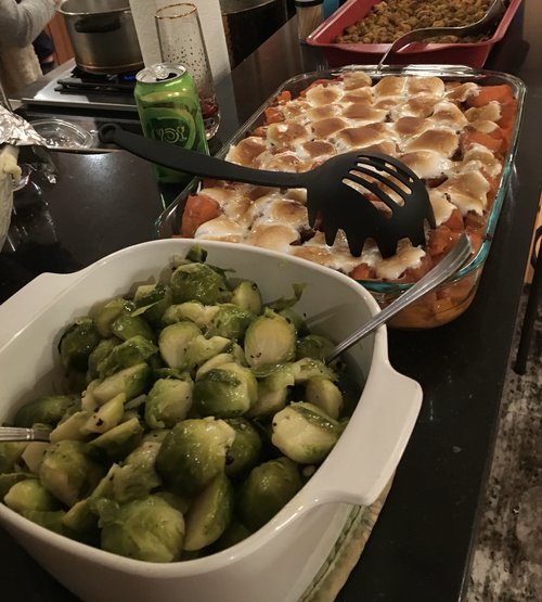 Brussels sprouts will be on the menu but also my son-in-law Michael Miller will most likely be ma...