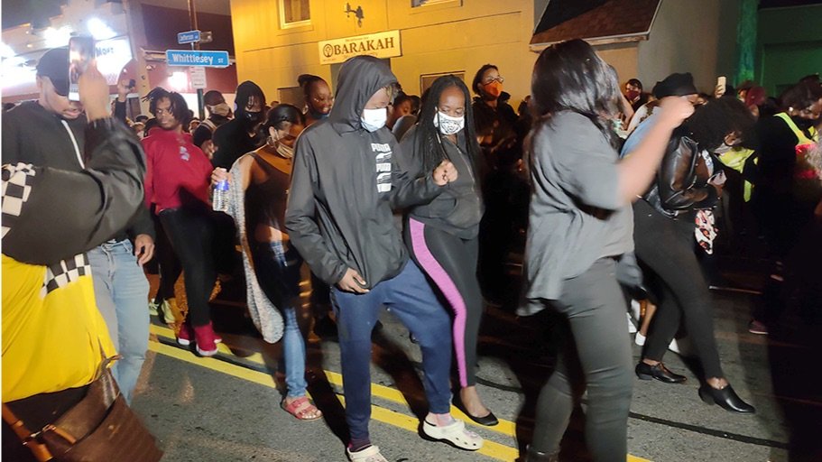 Instead of looting and rioting protesters were dancing to the music of Danielle Ponder who is not...