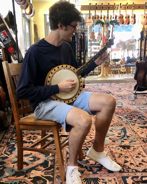 This young Eastman student came in to try out a&nbsp;banjo (he remarked how similar this rare Sch...
