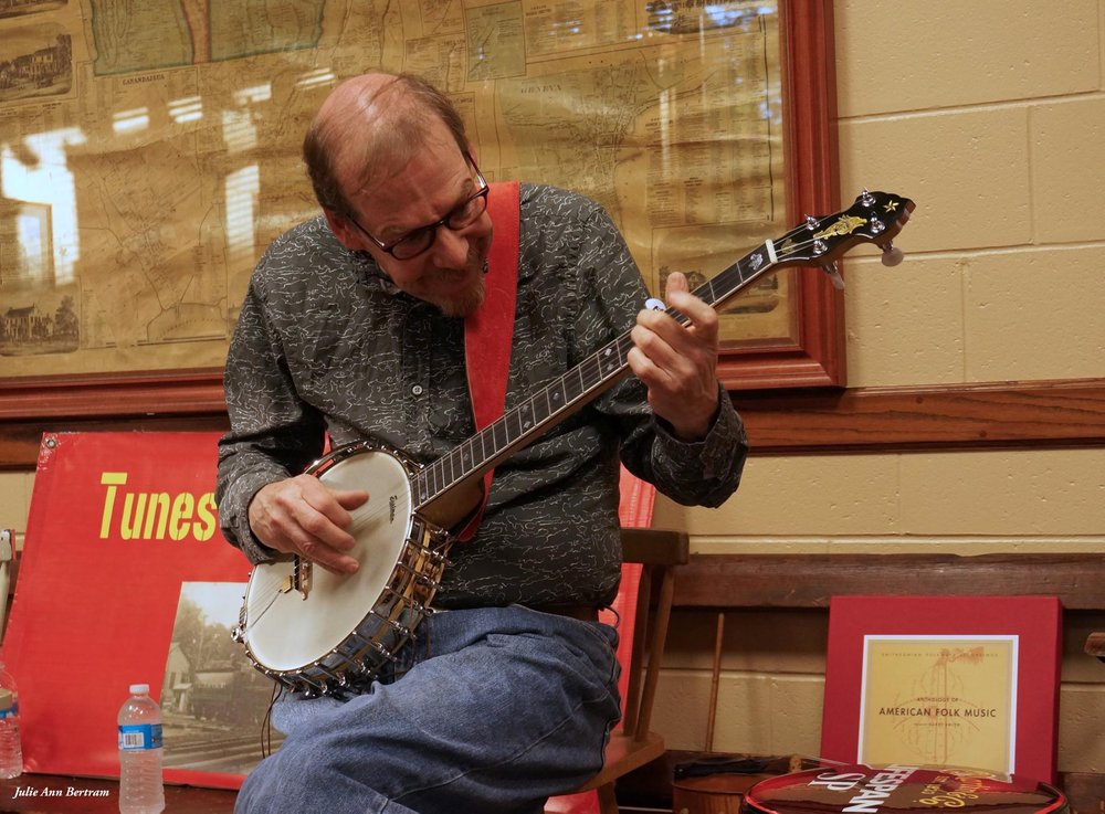 Joe with his Eastman Whyte Laydie banjo....he taught so many folks to play music.