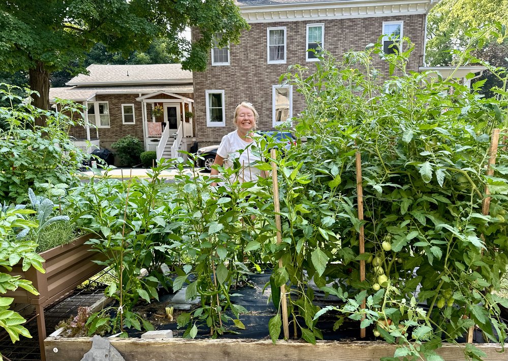 Julie in the garden