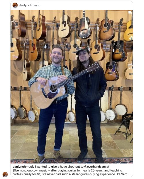 Dan Lynch a local teacher stopped by and picked up a great “Eastman”. We’re very happy to recomme...