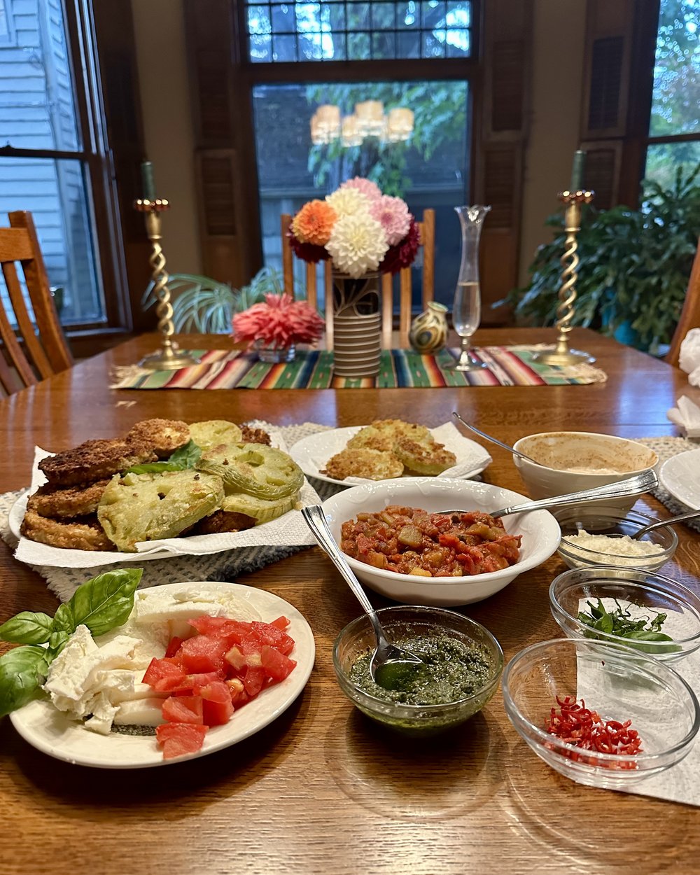 we finished off the week with a dinner from the garden…fried green tomatoes, and crispy fried egg...