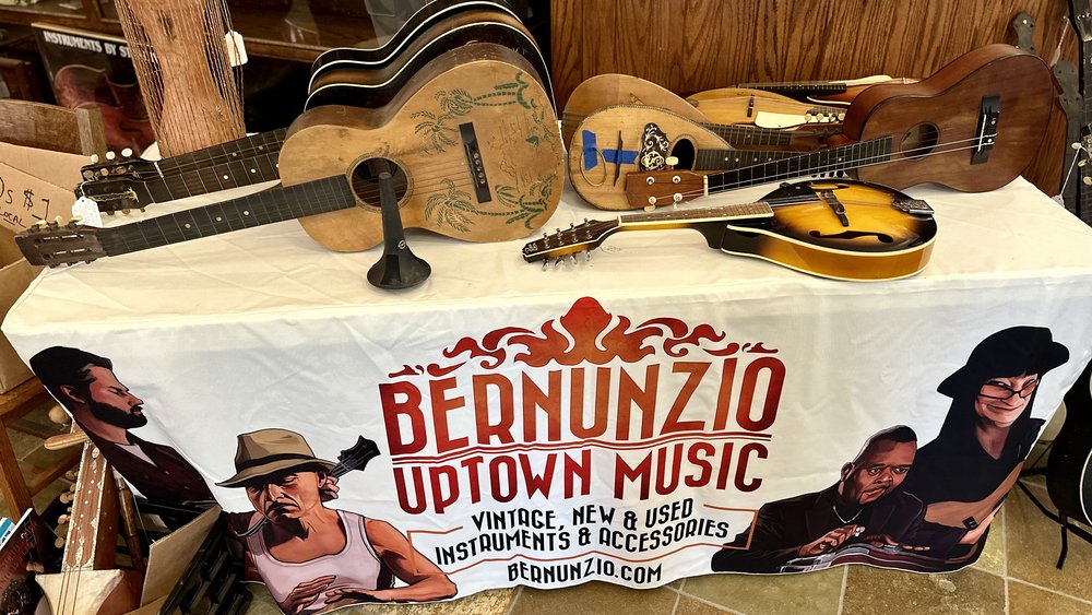 The flea market table is always featuring something interesting. We have lots of instruments that...