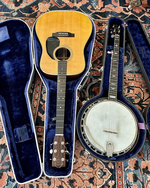 &hellip;.and this pair of 50 year old Bluegrass beauties&hellip;a Martin D-28 and Gibson RB-250&h...