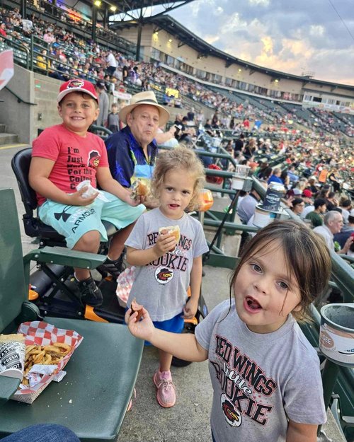 Big brother Rocco&nbsp;and twin sisters&nbsp;Scarlet and Olive