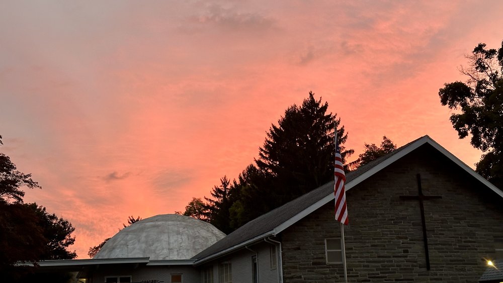 A particularly fine sunset from our front porch in Penn Yan.