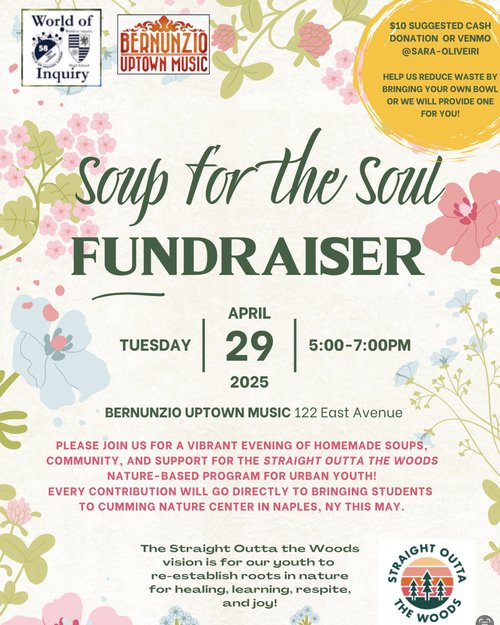 If you’re in town on Tuesday, please stop by at Bernunzio Uptown Music for a cup of soup or two a...