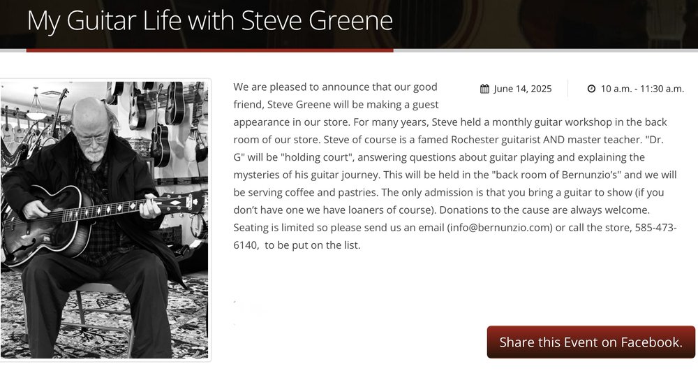 Please call or e-mail the store if you want to attend this event.