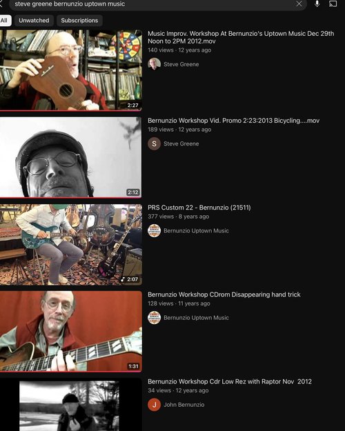 Some of Steve’s REALLY FUNNY videos…youtube.com/bernunzio/SteveGreene