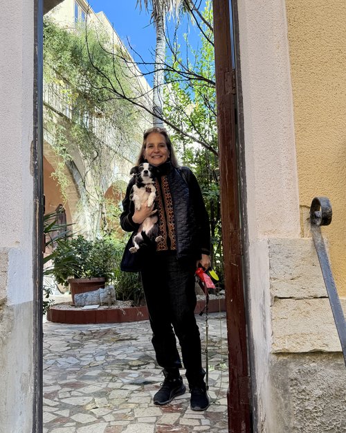 My friend Paola, and her dog Rosalita. We&nbsp;met at a café and have become good friends. Her da...