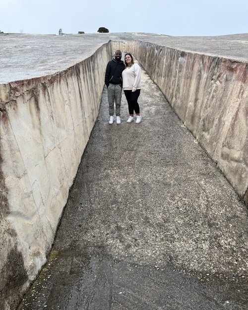 Grace and Kylan on the streets of Gibinella