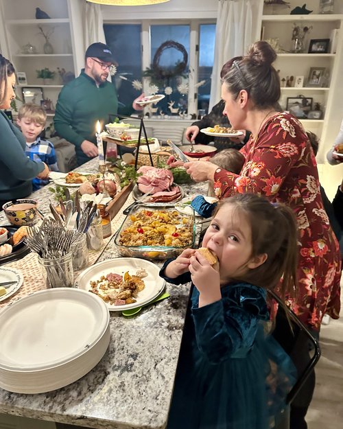 Christmas Eve was at my daughter Kara‘s house with a fantastic spread of food. Notice my dear&nbs...