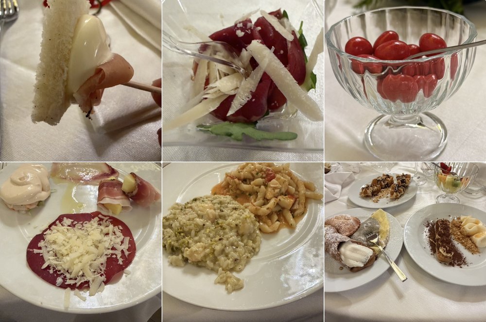 I had to include at least one collage of the tremendous food that we had at the reception for Mau...