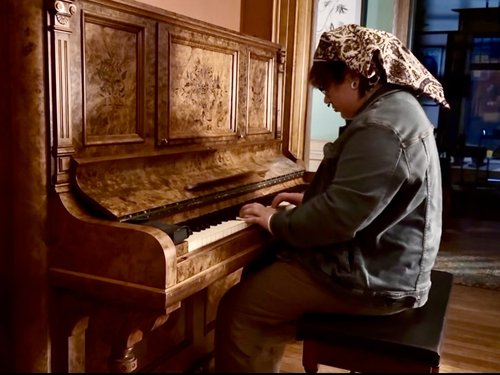 Elliot Miller demonstrating our new piano! Finally someone has played it and it’s not that far of...
