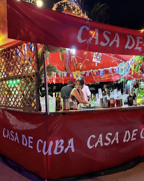 The Piazza Victoria Emmanuel was turned into a site for a festival of Latin music and food. This ...