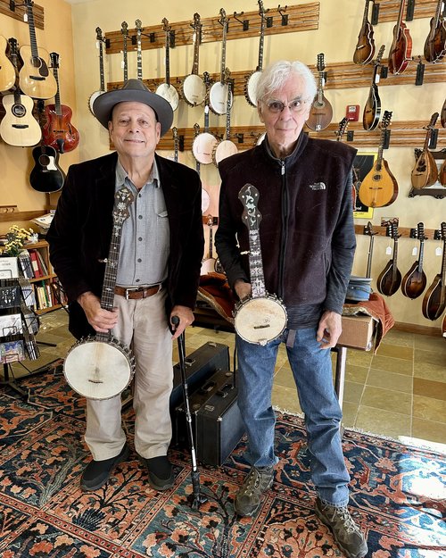 Doug Unger and I at our last meeting&hellip;.he brought a couple of banjos for me to sell