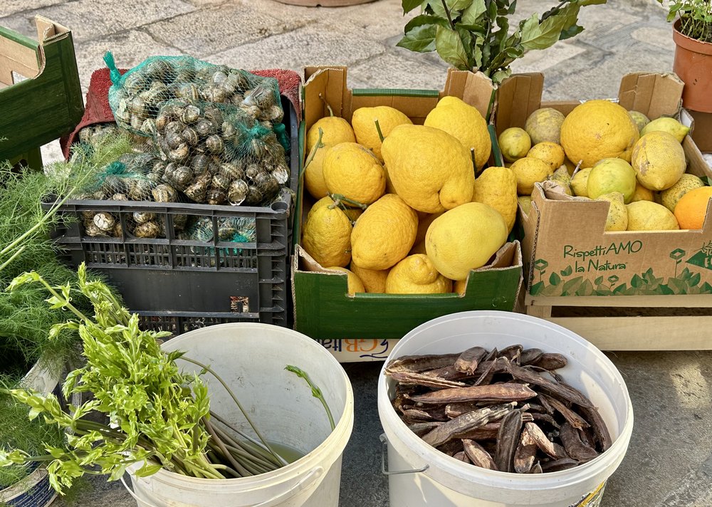 Some of the treasures of Marsala&hellip;escargot, wild fennel, lemons , mushrooms and carob seeds...