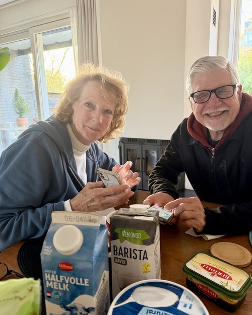 At our daily breakfasts, Annemies always made sure we took our vitamins!