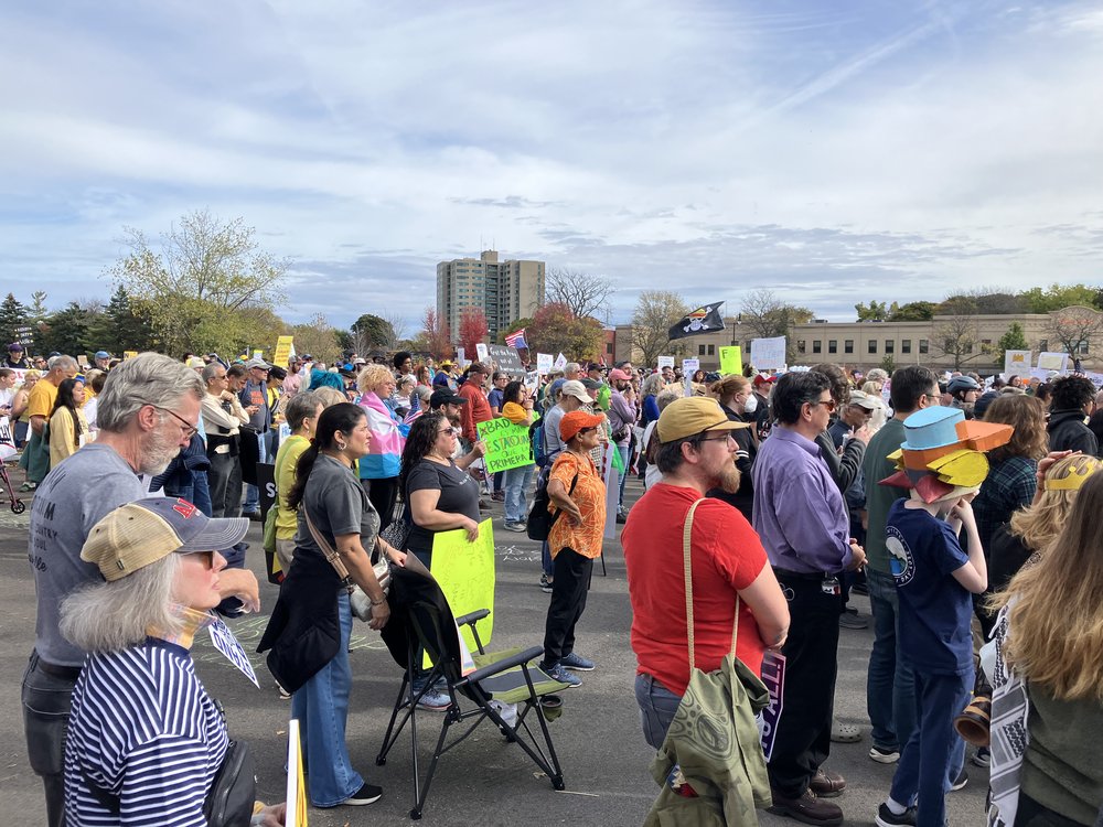 Saturday gathering in Rochester, NY waiting to get into the ukulele jam&hellip;