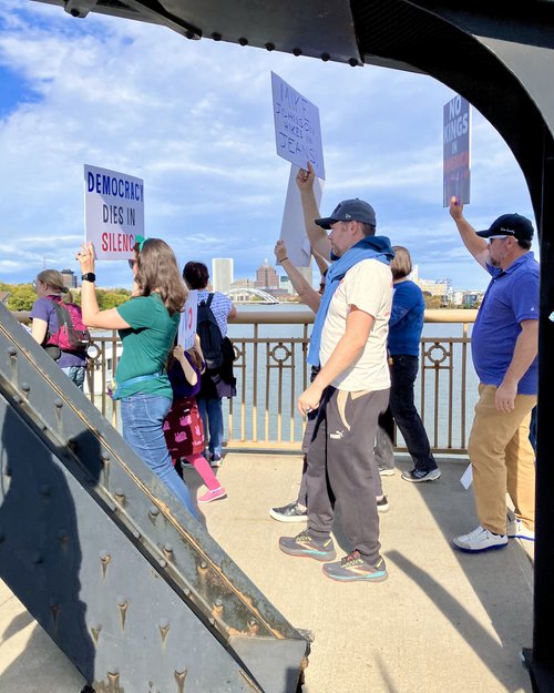 While I was working at the store, Julie was working the streets&hellip;