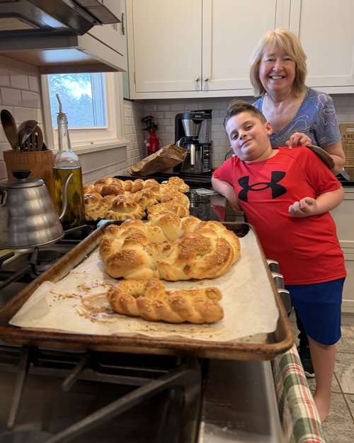 A great Sunday spent making Saint Joseph style bread with Rocco and his dad and grandma Julie
