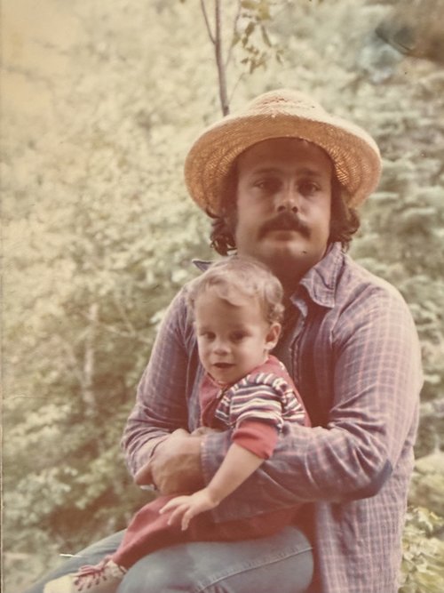 Before I was holding my banjo, I was holding my baby boy, Jay Andrew Bernunzio around 1975, same ...
