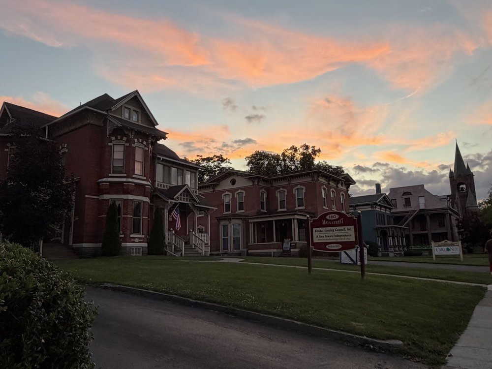 The town of Penn Yan&nbsp;bathed in pink light&hellip;.