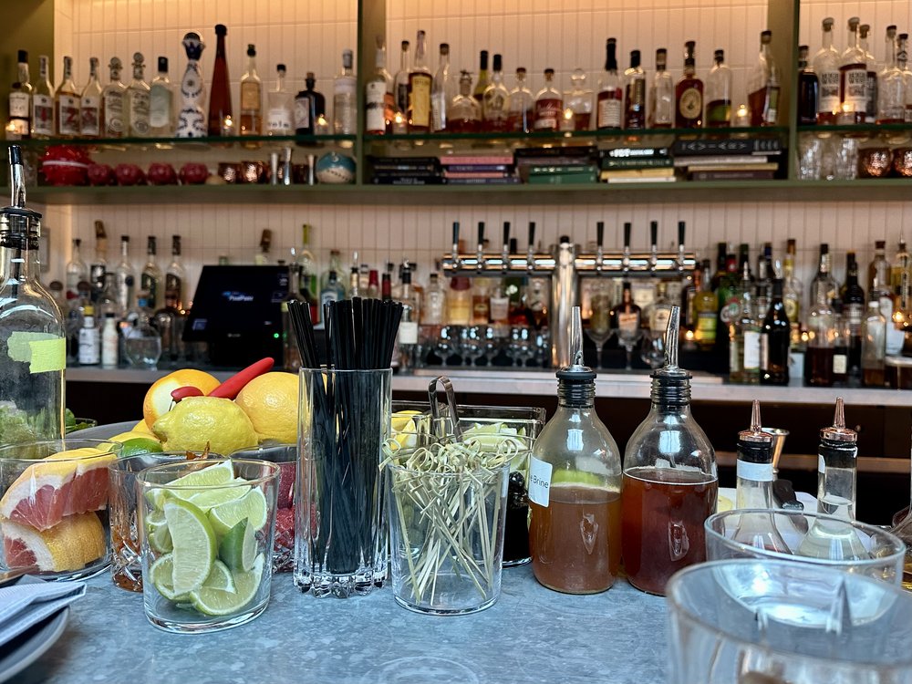 The bar at restaurant REDD