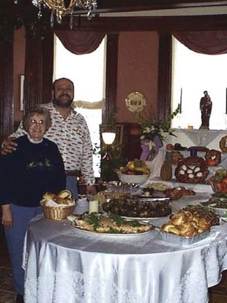 This is my favorite picture of my mom and myself at one of the famous St. Joseph tables we hosted...