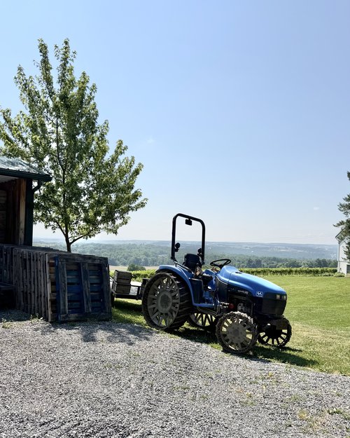 Yeah a tractor with no tires&hellip;it’s a Mennonite thing.